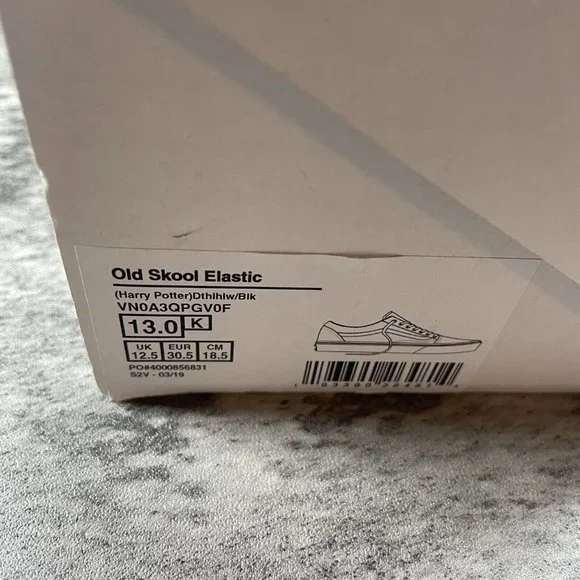 Vans x Harry Potter Old Skool Deathly Hallows Shoes/ Kids Size 13 - Picture 10 of 10